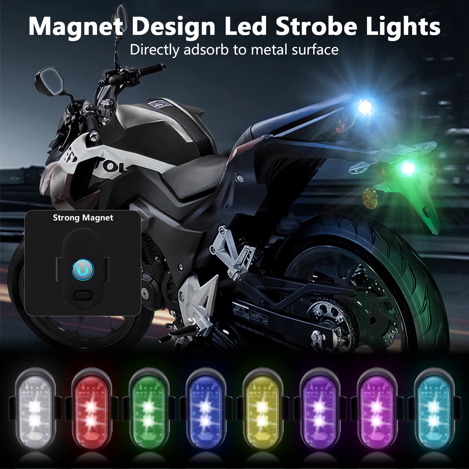 4 قطع أضواء ستروب LED مع جهاز  - مراجعة Drone Strobe Light وسعره