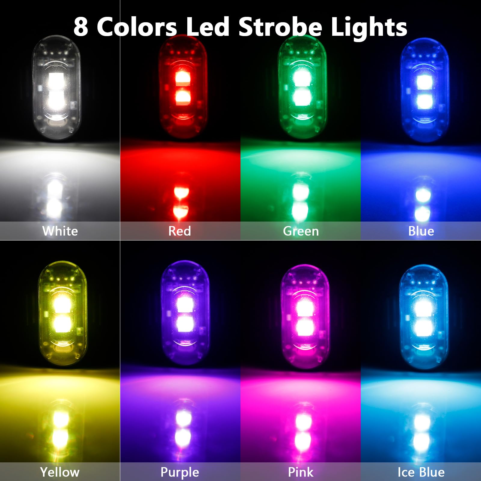 4 قطع أضواء ستروب LED مع جهاز  - مراجعة Drone Strobe Light وسعره